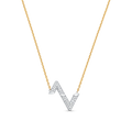 VOLT SILVER DIAMOND PEDANT NECKLACE