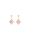 DOUBLE STAR PINK GOLD MOP DROP EARRINGS