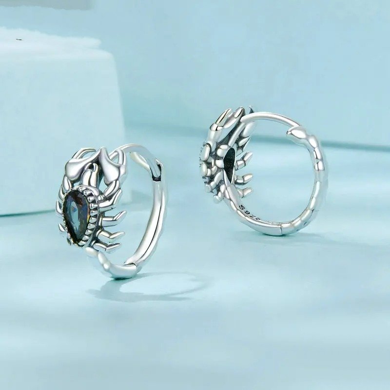 Scorpion Hoop Earrings Animal Hypoallergenic Earrings