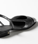 slingbacks black calfskin patent