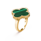 CLOVER MALACHITE RING