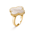 CLOVER WHITE MOP RING
