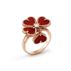 SWEET CLOVER CARNELIAN RING