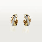TRINITY PINK GOLD DIAMOND GOLD EARRINGS