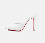 CL Mules White Patent Leather