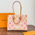 ONTHEGO MM 35CM CORAL MONOGRAM CANVAS