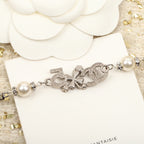 DOUBLE C MULTI-ELEMENT SILVER BRACELET