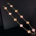 PINK AND PINK GOLD NECKLACE 10 MOTIFS