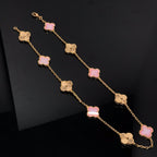PINK AND PINK GOLD NECKLACE 10 MOTIFS