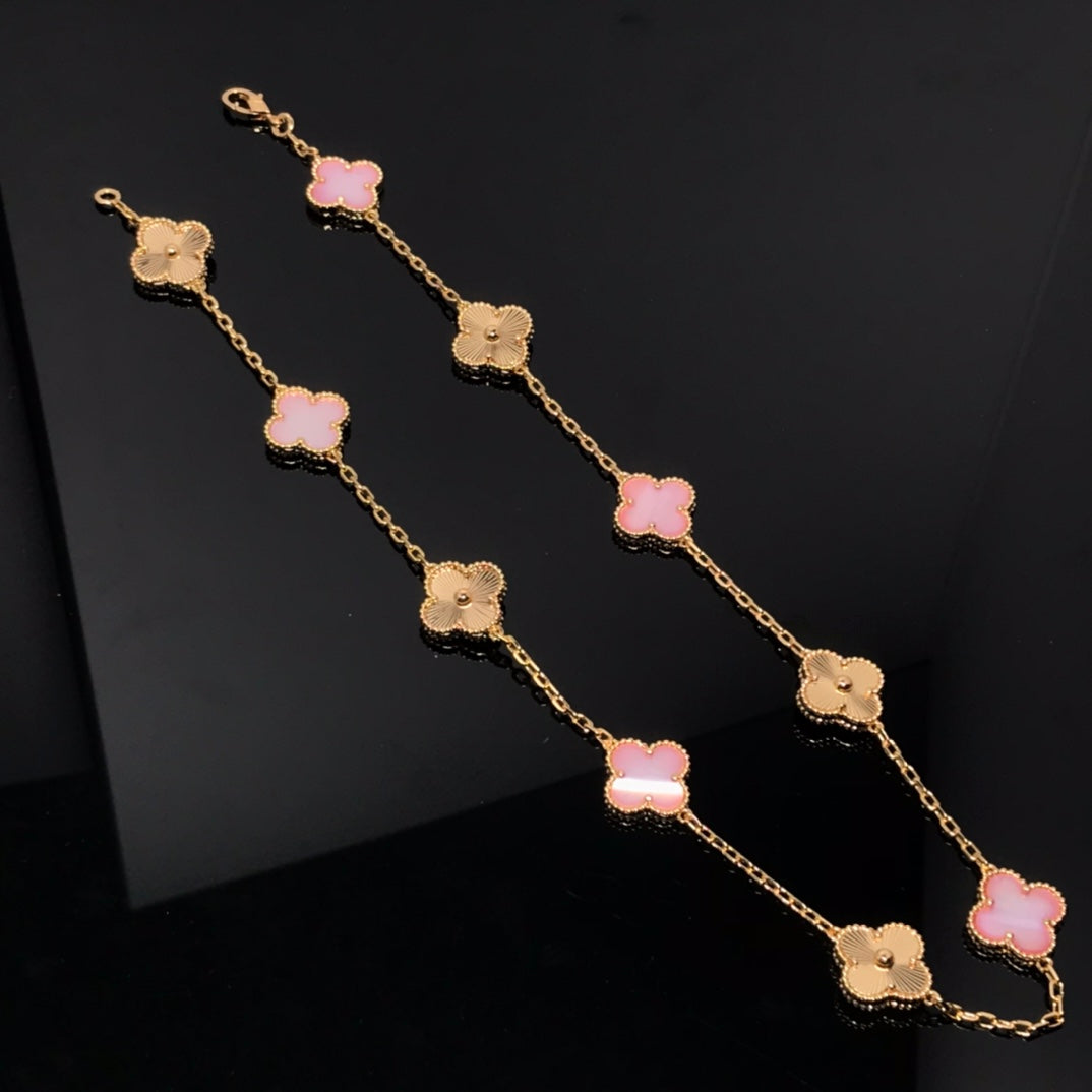 PINK AND PINK GOLD NECKLACE 10 MOTIFS