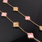 PINK AND PINK GOLD NECKLACE 10 MOTIFS