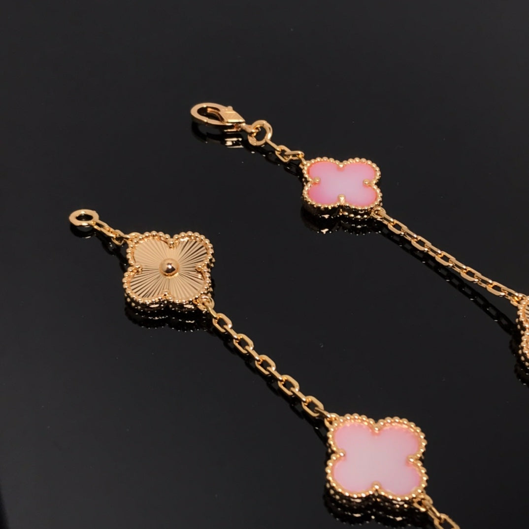 PINK AND PINK GOLD NECKLACE 10 MOTIFS