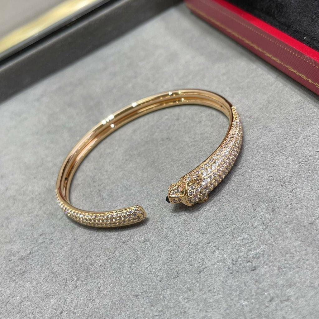 PANTHERE FULL DIAMOND OPEN BRACELET