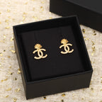 DOUBLE C GOLD DIAMONDS EARRINGS