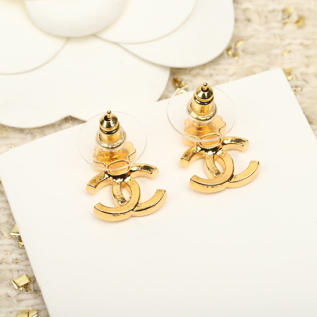 DOUBLE C GOLD DIAMONDS EARRINGS