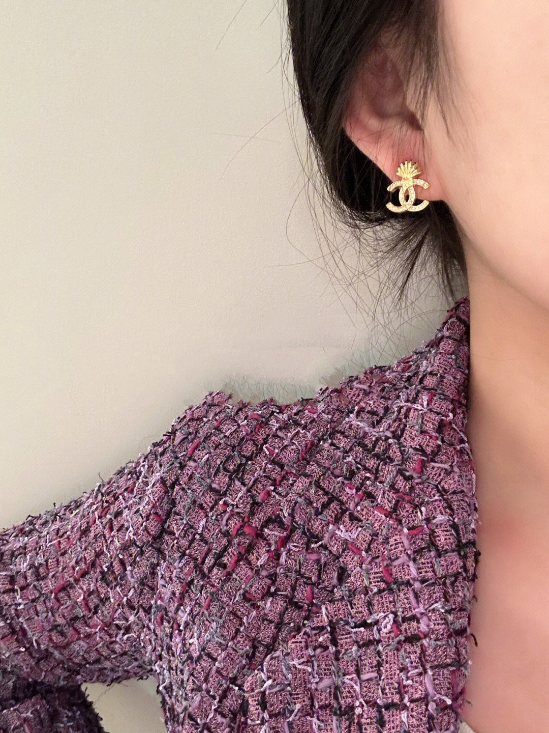 DOUBLE C GOLD DIAMONDS EARRINGS