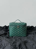 GOYA MAKEUP BOX BAG 20CM GREEN CANVAS