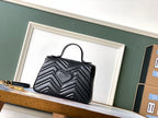 GG Marmont 26.5cm Black Calfskin Gold Hardware