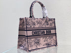 Medium CD Book Tote 36cm Jardin Botanique Pink
