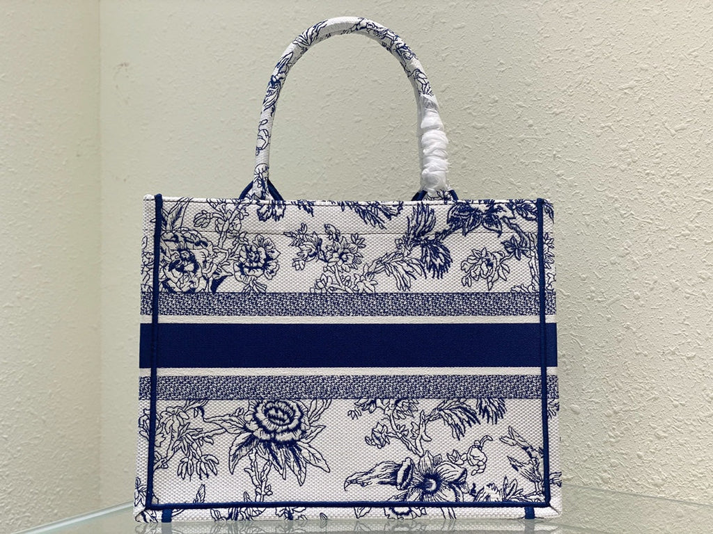 Medium CD Book Tote 36cm Jardin Botanique Blue
