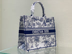Large CD Book Tote 42cm Jardin Botanique Blue