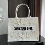 Medium CD Book Tote 36cm Butterfly Zodiac White