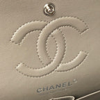 Medium Classic Flap Bag 23cm Brown Lambskin Silver Hardware
