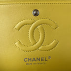 Medium Classic Flap Bag 23cm Yellow Caviar Silver Hardware