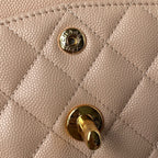 Medium Classic Flap Bag 23cm Salmon Caviar Gold Hardware