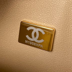 Medium Classic Flap Bag 23cm Salmon Caviar Gold Hardware