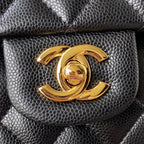 Medium Classic Flap Bag 23cm Black Caviar Gold Hardware