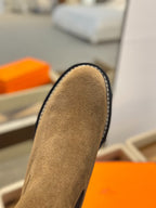 LV Beaubourg Ankle Boot 100mm Brown Yellow Suede