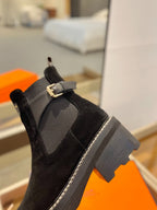 LV Beaubourg Ankle Boot 100mm Black Suede