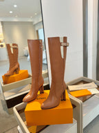 LV Donna High Boot 9.5 Brown Calfskin 573881