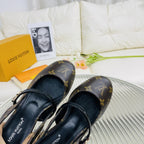LV Slingback Dark Brown Lambskin