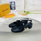 LV Slingback Black Lambskin