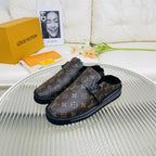LV Mule Dark Brown Monogram Lambskin