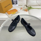 LV Flat Ballerina Black Lambskin