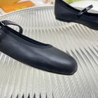LV Flat Ballerina Black Lambskin