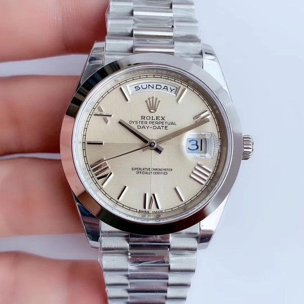 DAY-DATE 41MM STAINLESS STEEL CREAM DIAL