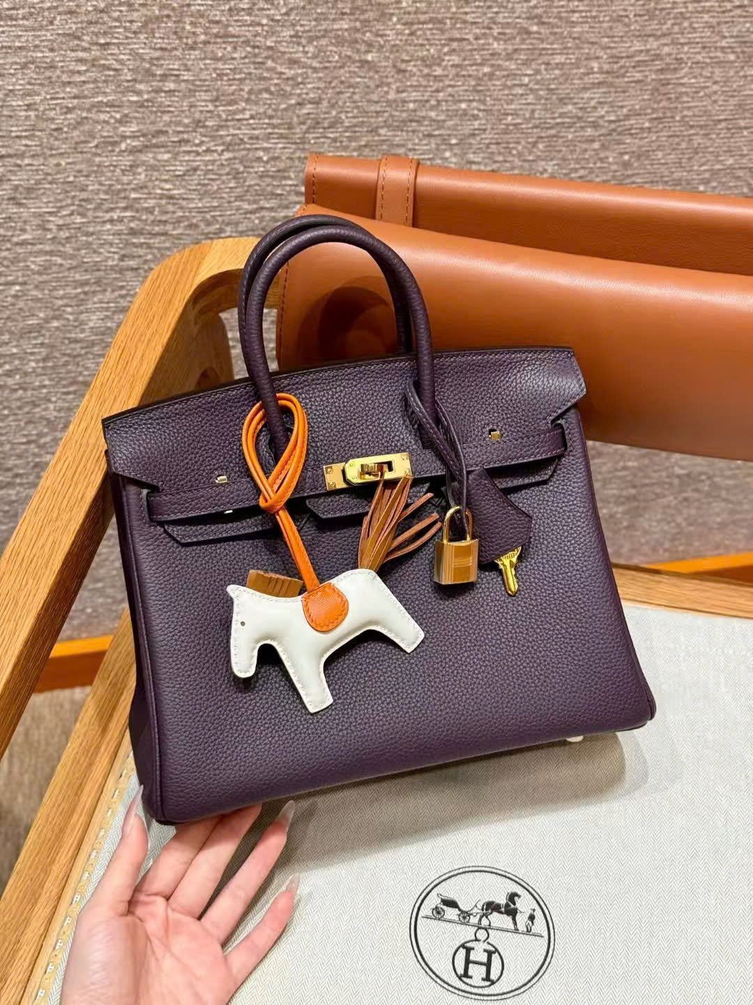 HM BIRKIN 25CM GRAPE PURPLE TOGO LEATHER GOLD HARDWARE