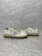 GGDB Ball Star Sneakers White Nappa Leather Glitter Star