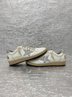 GGDB Ball Star Sneakers White Nappa Leather Glitter Star
