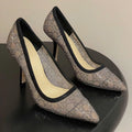 CD Capture Pump 10cm in Black and Nude Mesh
