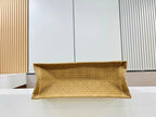 Dior Medium 36 Book Tote Natural Beige Cannage Canvas